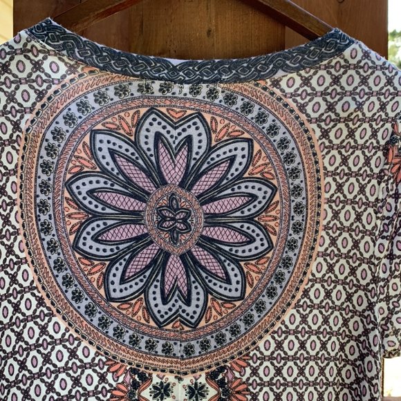 Fever Top Size L Boho Summer Of Love Style Hippie Tribal Pullover - Picture 13 of 13